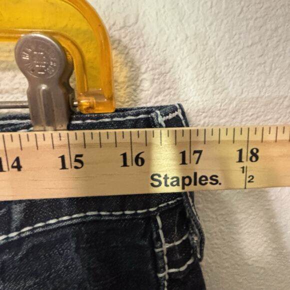 Vintage True Religion Ricky Big T Unisex Jeans 34 Dark Wash Y2K Denim World Tour - Picture 9 of 11